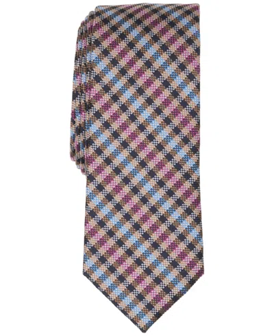 Bar Iii Men's Regatta Grid Pattern Tie In Taupe