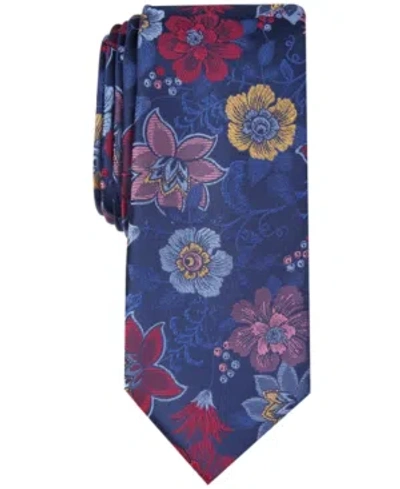Bar Iii Men's Ryewood Floral Tie, Created For Macy's In Medium Blue