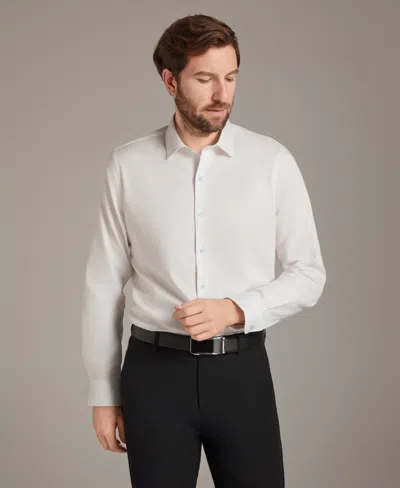 Bar Iii Men's Sateen Solid Contrast Buttons Dress Shirt, Macy's Exclusive In White