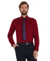 Bar Iii Men's Sateen Solid Dress Shirt, Macy's Exclusive In Burgundy