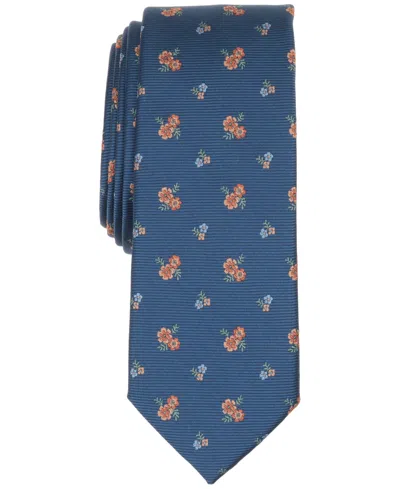 Bar Iii Men's Skinny-fit Rubin Floral Tie, Macy's Exclusive In Blue