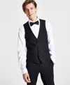 Bar Iii Men's Slim-fit Faille-trim Tuxedo Vest, Created For Macy's In Black