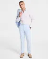 Bar Iii Men's Slim-fit Linen Suit Pants, Exclusively At Macy's In Powder Blue