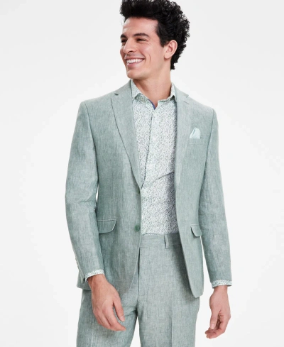 Bar Iii Men's Slim-fit Linen Suit Jackets, Created For Macy's In Light Green