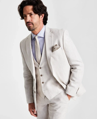 Bar Iii Men's Slim-fit Linen Suit Jackets, Created For Macy's In Tan