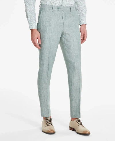 Bar Iii Men's Slim-fit Linen Suit Pants, Created For Macy's In Light Green