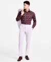 Bar Iii Men's Slim-fit Linen Suit Pants, Exclusively At Macy's In Lavender