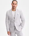 Bar Iii Men's Slim-fit Linen Suit Separate Jacket, Exclusively At Macy's In Gray