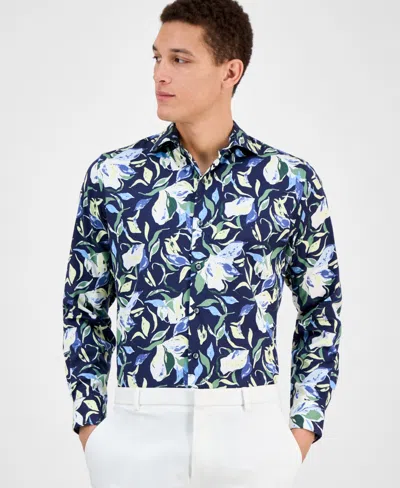 Bar Iii Men's Slim Fit Long Sleeve Button-front Isola Bella Floral Print Shirt, Exclusively At Macy's