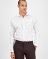 Bar Iii Men's Slim Fit Long Sleeve Button-front Sami Floral Print Shirt, Exclusively At Macy's In Neutral