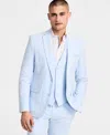 Bar Iii Men's Slim-fit Linen Suit Jacket, Exclusively At Macy's In Powder Blue
