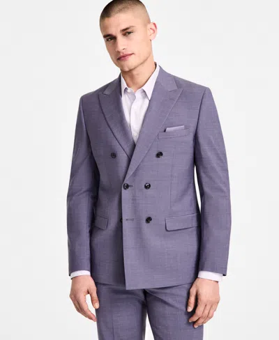 Bar Iii Men's Slim-fit Peak-lapel Double-breasted Suit Jacket, Exclusively At Macy's In Lavender