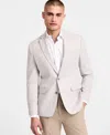 Bar Iii Men's Slim-fit Plaid Sport Coat, Created For Macy's In Natural Grey