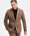 Bar Iii Men's Slim-fit Satin Suit Separate Jacket, Exclusively At Macy's In Brown