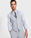 Bar Iii Men's Slim-fit Sharkskin Suit Vest, Created For Macy's In Light Grey