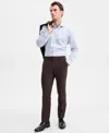 Bar Iii Men's Slim-fit Solid Wool-blend Suit Separate Pants, Exclusively At Macy's In Brown