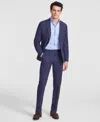 Bar Iii Men's Slim-fit Suit Separates Pant, Created For Macy's In Navy Plaid