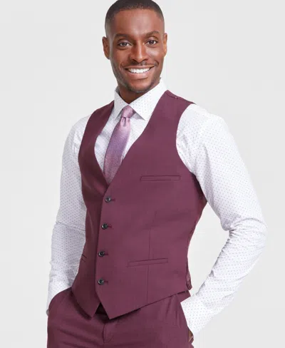 Bar Iii Men's Slim-fit Wool Blend Suit Vest, Created For Macy's In Red