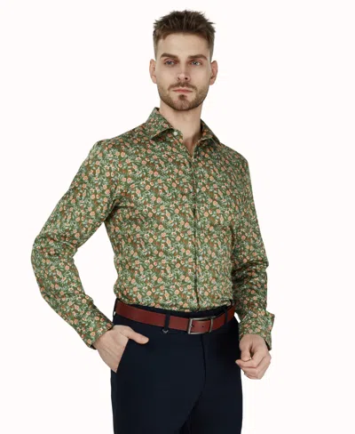 Bar Iii Men's Slim-fit Florian Ditsy Dress Shirt, Macy's Exclusive In Multi