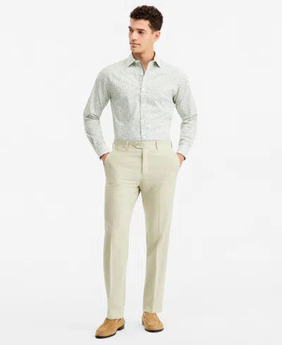 Bar Iii Men's Slim-fit Linen-blend Suit Separates Pants, Macy's Exclusive In Light Green