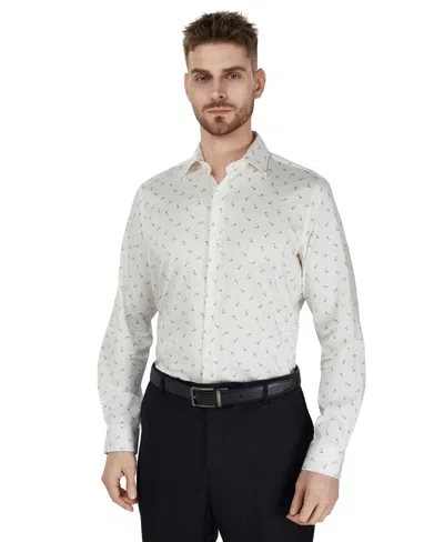 Bar Iii Men's Slim-fit Printed Dress Shirt, Macy's Exclusive In Multi