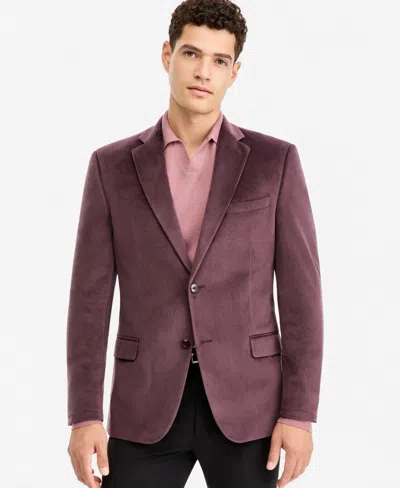 Bar Iii Men's Slim-fit Velvet Sport Coat, Exclusively At Macy's In Violet