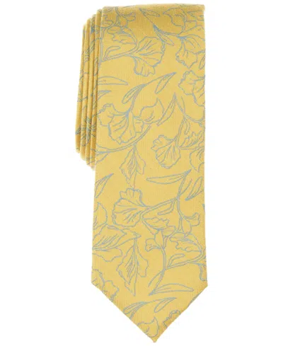 Bar Iii Men's Soho Floral Tie, Exclusively At Macy's In Yellow
