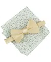 Bar Iii Men's Solid Bow Tie & Pocket Square Set, Exclusively At Macy's In Yellow