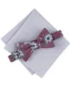 BAR III MEN'S SONDLEY FLORAL BOW TIE & SOLI POCKET SQUARE SET, CREATED FOR MACY'S