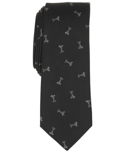 Bar Iii Men's Tini Neat Pattern Tie, Macy's Exclusive In Black