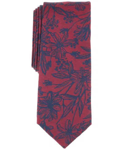 Bar Iii Men's Tudor Floral Tie, Exclusively At Macy's In Red