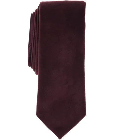Bar Iii Men's Tux Velvet Solid Tie, Macy's Exclusive In Brown
