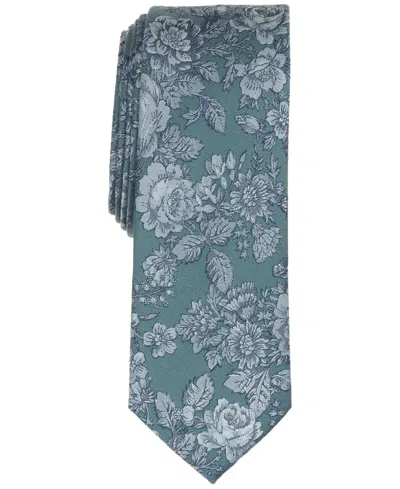 Bar Iii Men's Welsh Floral Skinny Tie, Macy's Exclusive In Blue