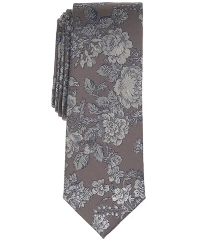 Bar Iii Men's Welsh Floral Skinny Tie, Macy's Exclusive In Brown