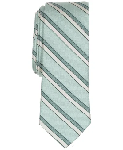 Bar Iii Men's Weston Stripe Skinny Tie, Macy's Exclusive In Green