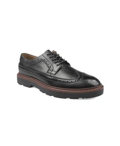 Bar Iii Men's Williem Leather Wingtip Lace-up Dress Shoes, Macy's Exclusive In Black