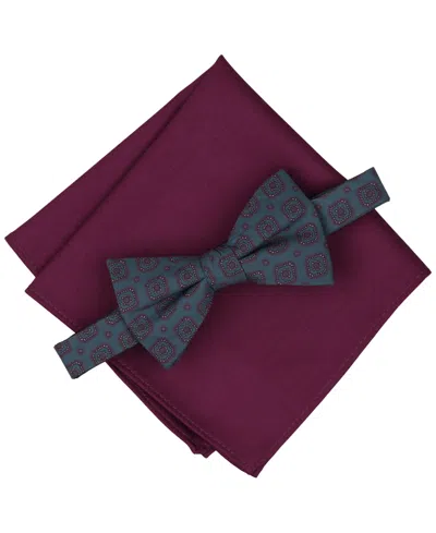 Bar Iii Men's Wilson Bow Tie And Pocket Square, 2-piece Set In Multi