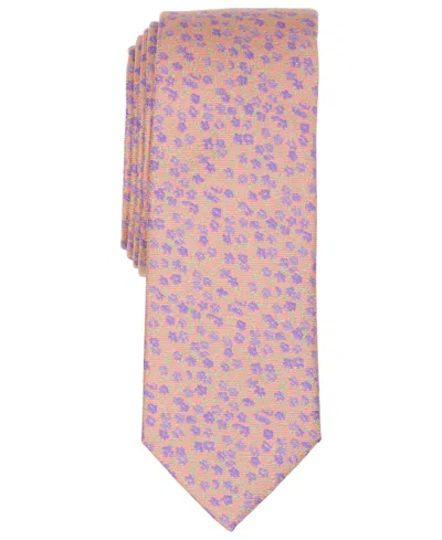 Bar Iii Men's Yvonne Floral Skinny Tie, Macy's Exclusive In Gold