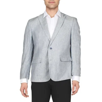 Bar Iii Mens Linen Slim Fit Suit Jacket In Blue