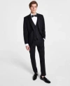 Bar Iii Mens Slim Fit Faille Trim Tuxedo Jacket Vest Pants Created For Macys In Black