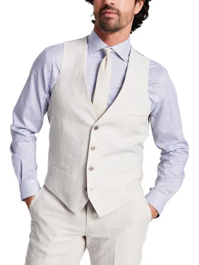 Bar Iii Mens Slim Fit Suit Separate Suit Vest In White