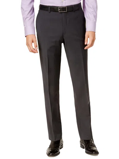 Bar Iii Mens Wool Blend Slim Fit Pants In Black