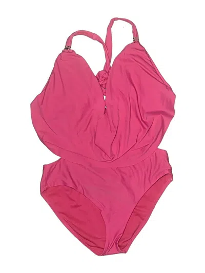 Pre-owned Bar Iii One Piece Swimsuit In Pink