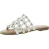 Bar Iii Pecanna Womens Faux Leather Open Toe Flat Sandals In Multi