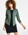 BAR III PETITE 3/4-SLEEVE SHAWL-COLLAR BLAZER, CREATED FOR MACY'S