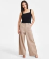 Bar Iii Petite Sleeveless Top Wide Leg Pants Created For Macys In Warm Ginger