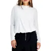 Bar Iii Petites Womens Crop Rayon Mock Turtleneck Sweater In White