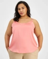 BAR III PLUS SIZE CAMISOLE TOP, CREATED FOR MACY'S