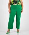 BAR III PLUS SIZE TEXTURED CREPE PANTS, CREATED FOR MACY'S