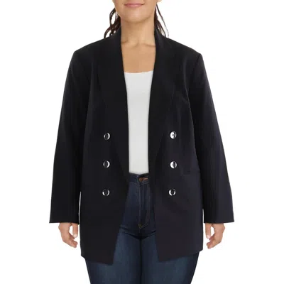 Bar Iii Plus Womens Buttons Professional Double-breasted Blazer